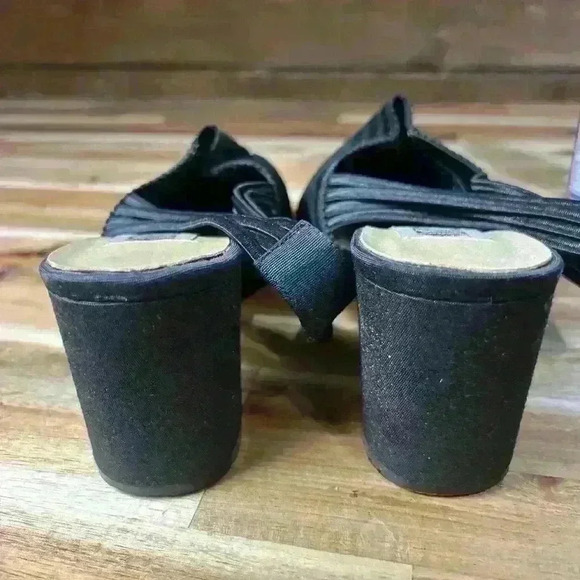 Tootsies vintage sling back knit square toe chunky block heels Sz 7.5. - Picture 6 of 7